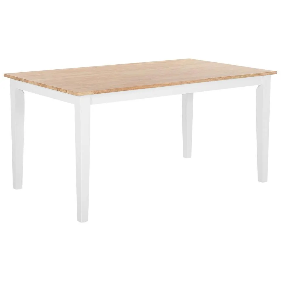 GEORGIA - Eettafel - Wit - 90 x 150 cm - Rubberhout