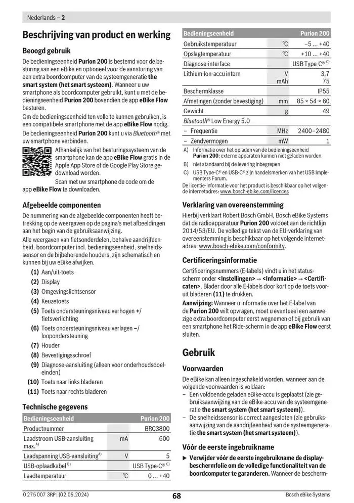 Electric Bike Manual van 12 februari tot 12 augustus 2025 - folder pagina 68