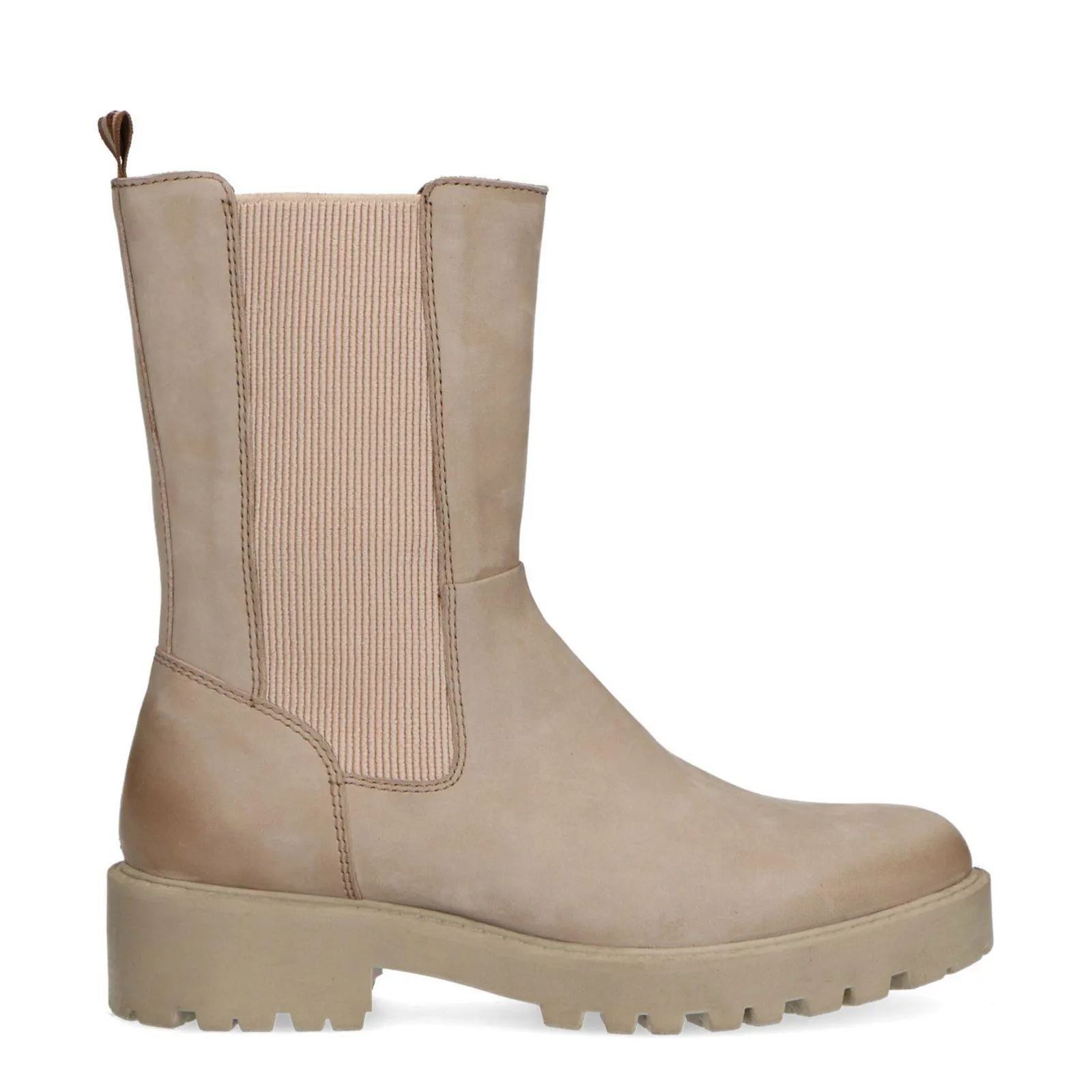 Manfield Taupe suède chelsea boots