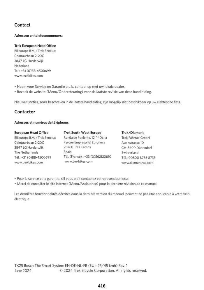 Electric Bike Manual van 12 februari tot 12 augustus 2025 - folder pagina 416