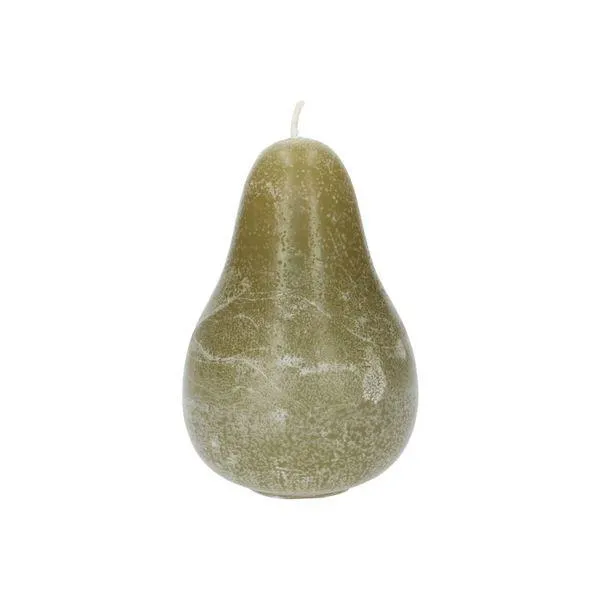 Kaars peer, groen, Ø11 X 7,5 cm