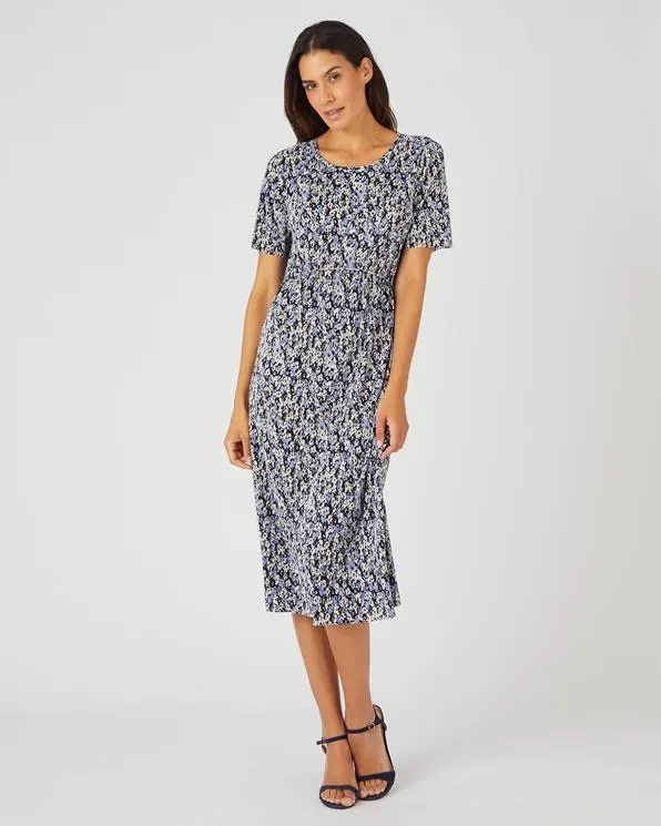 Jurk in plissétricot