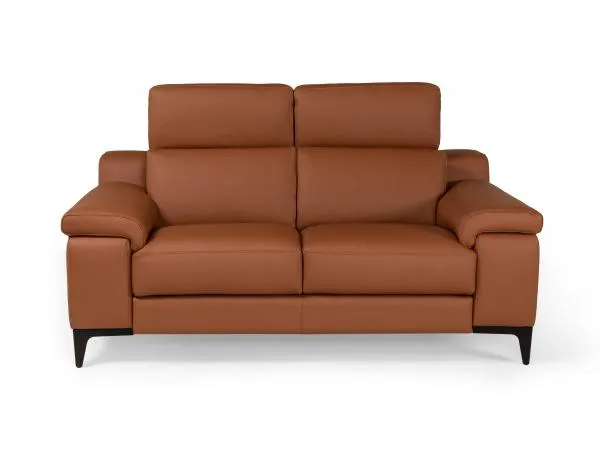 2-zit zetel LIPARI - Cognac leder