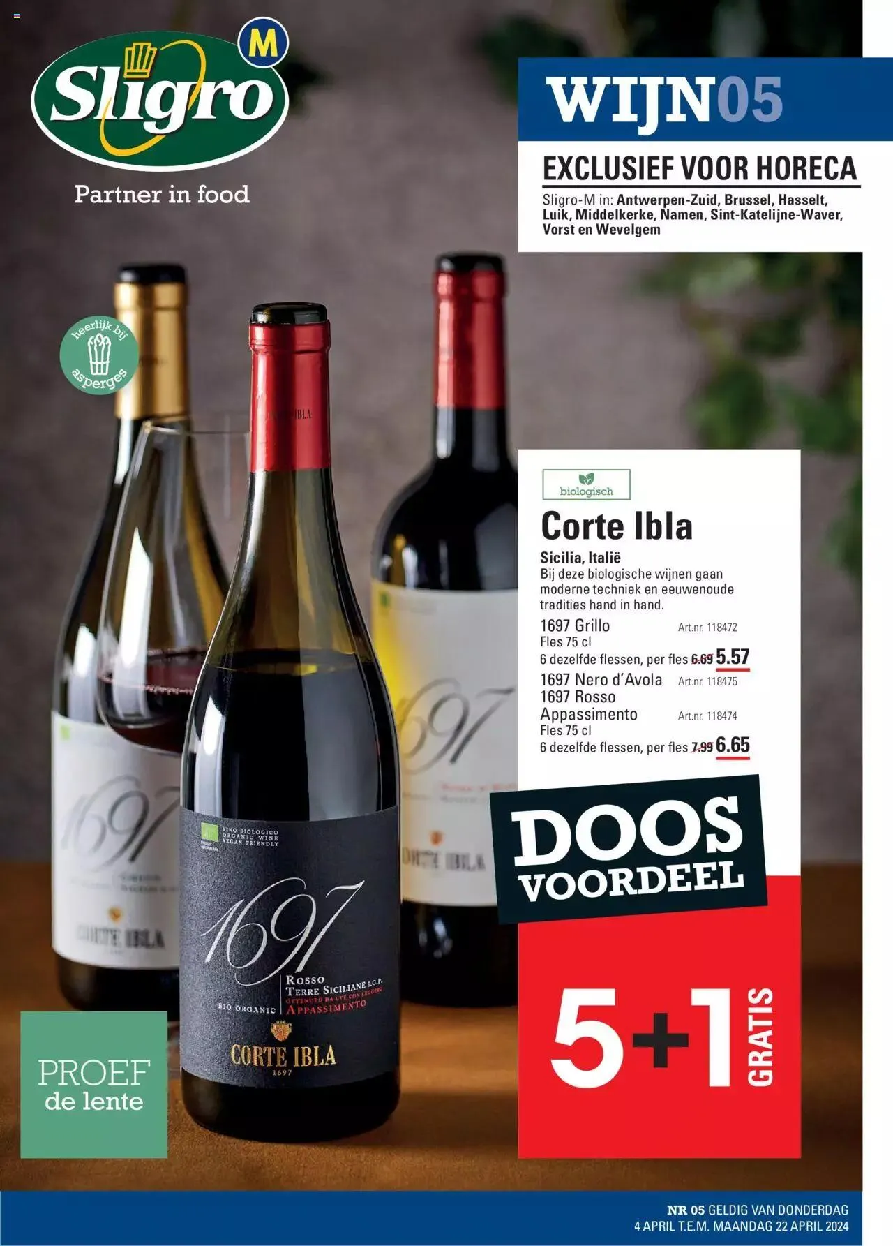 Sligro Wijn van 22 april tot 31 december 2024 - folder pagina 1