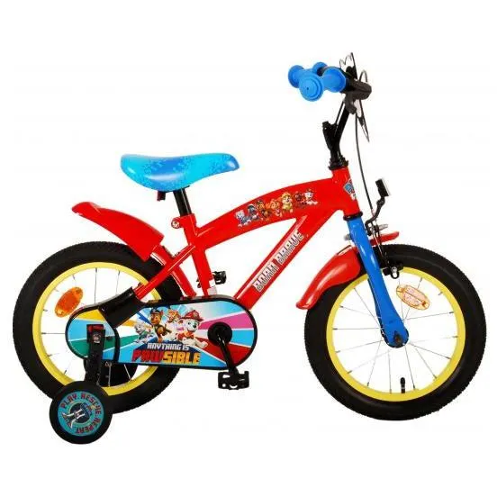 Paw Patrol Kinderfiets - Jongens - 14 inch - Rood Blauw