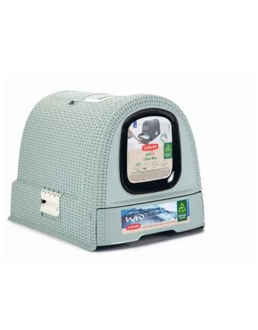 Curver Kattentoilet Met Lade - Kattenbak - Lichtblauw