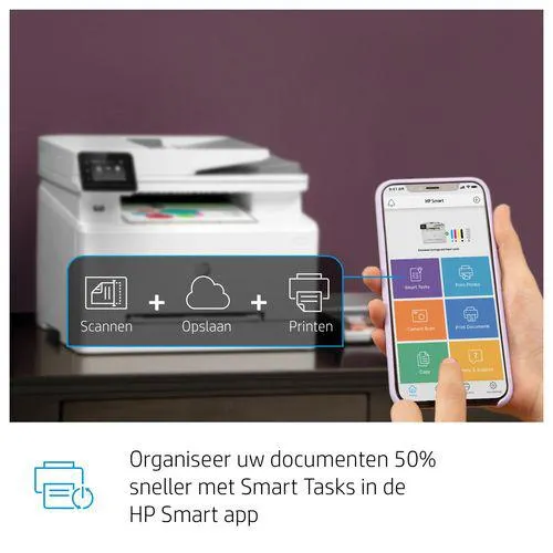 HP Color LaserJet Pro MFP M282nw, Printen, kopiëren, scannen, Printen via USB-poort aan voorzijde; S