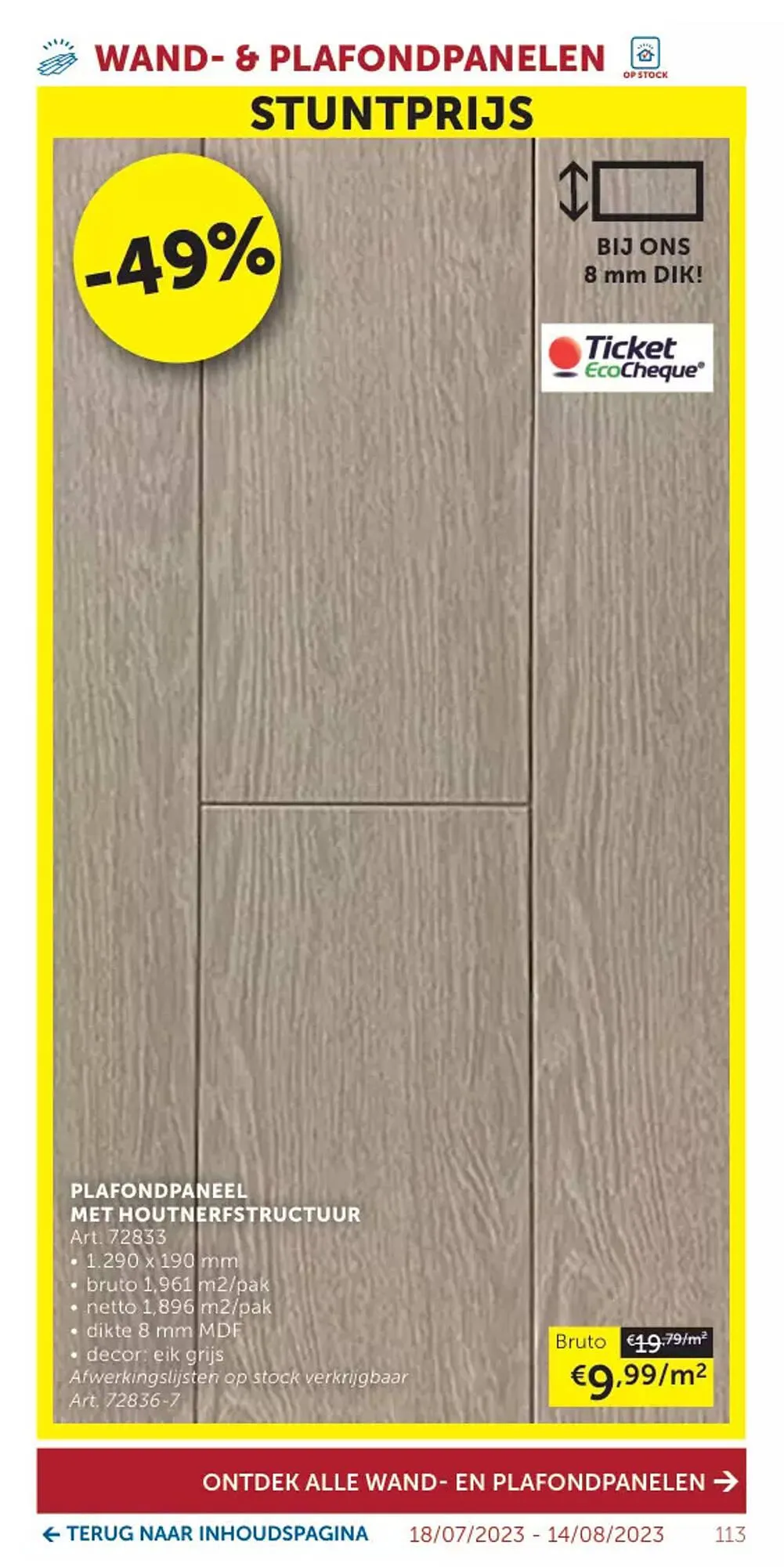 Zelfbouwmarkt folder van 18 juli tot 14 augustus 2023 - folder pagina 113
