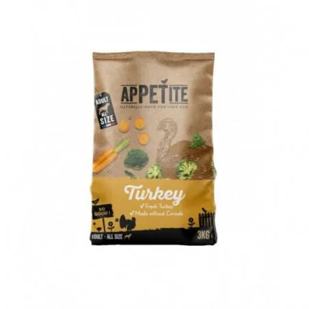 APPETITE CROQUETTES SANS CÉRÉALES CHIEN DINDE ADULTE 3KG