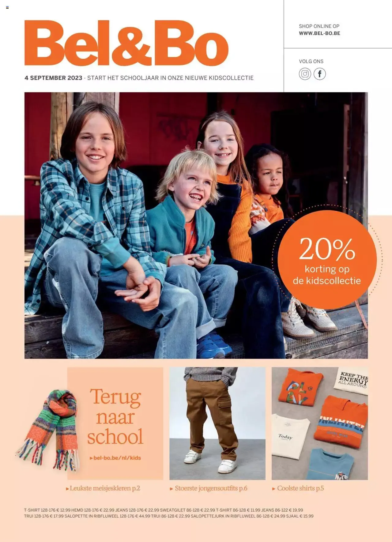 Bel&Bo - Nieuwe collectie kids - 4 september 2023 van 31 augustus tot 31 december 2023 - folder pagina 1