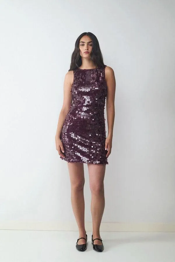 Vestido corto lentejuelas