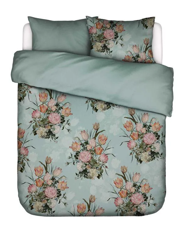 Essenza Tulip Bloom Surf green Dekbedovertrek
