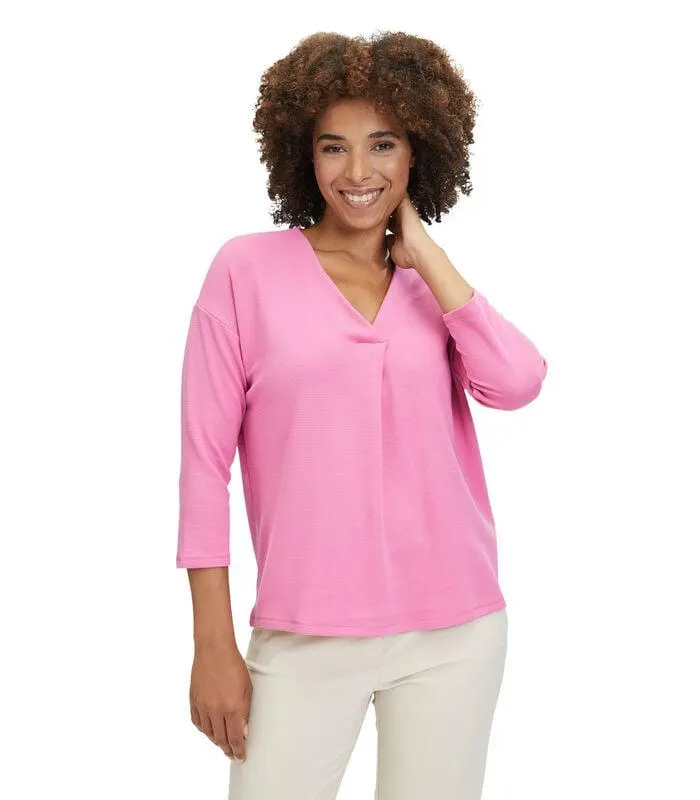 Casual shirt met V-hals