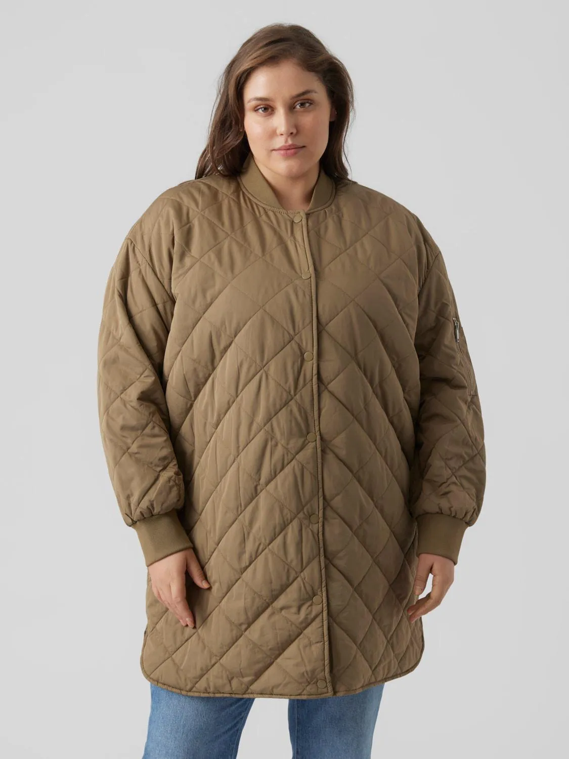 Baseball Curve Geribde mouwuiteinden Jas