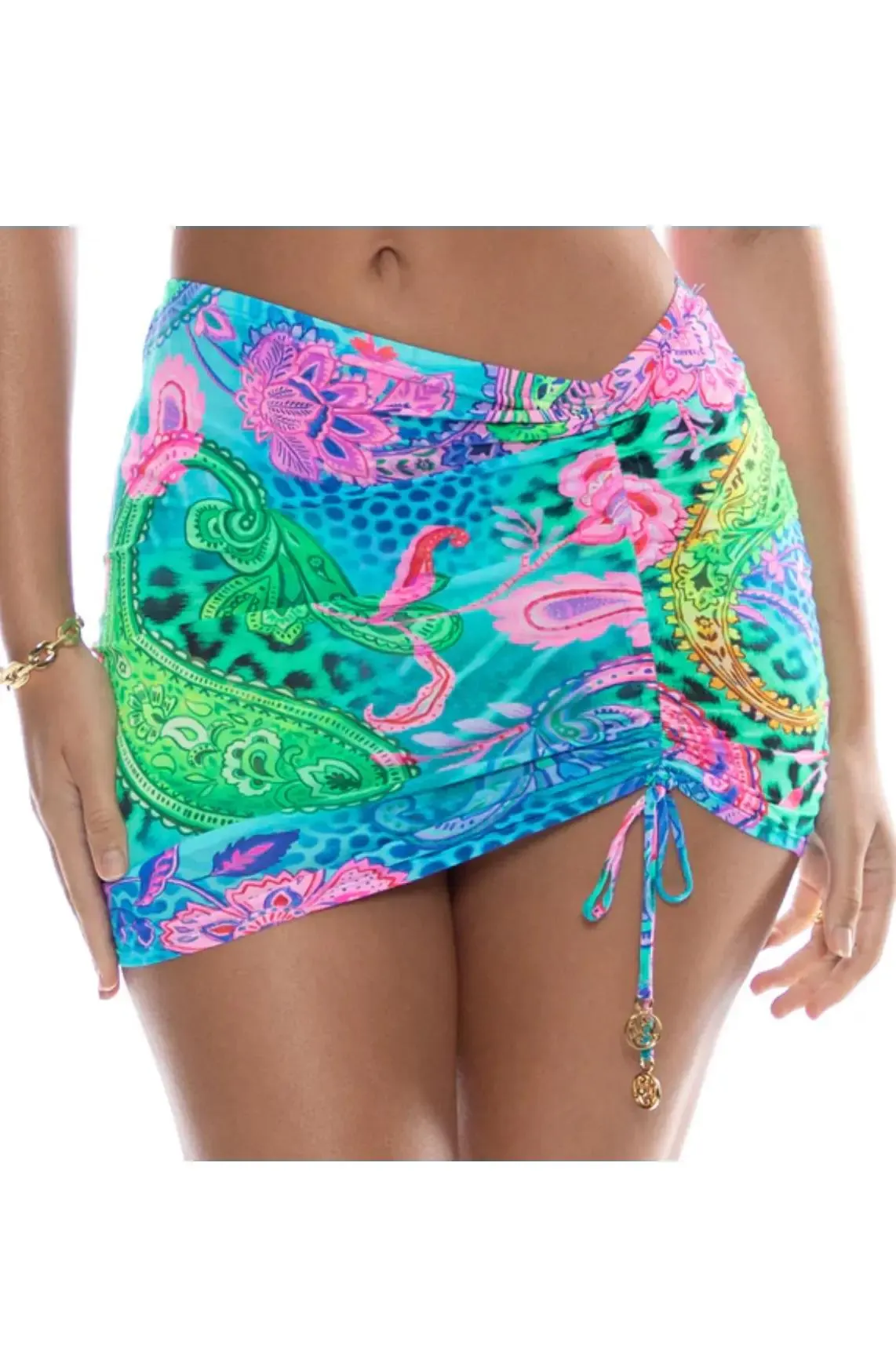 LULI FAMA SCRUNCHED UP MINI SKIRT