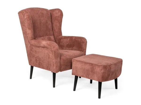 RICHTER YOUNG DESIGN Fauteuil en voetbank IBIZA - Poso Rosa