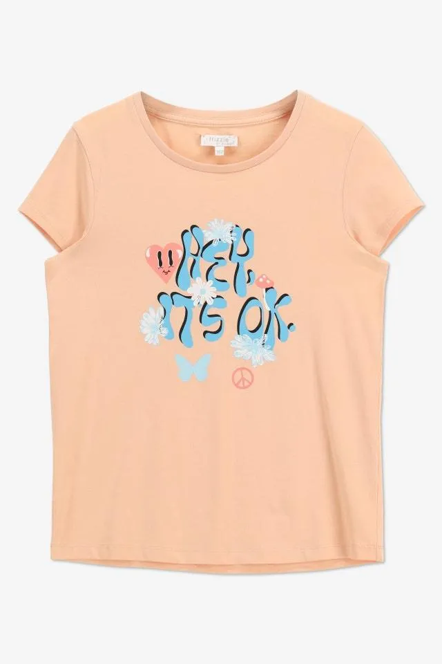 Peach T-shirt Hey, It's OK