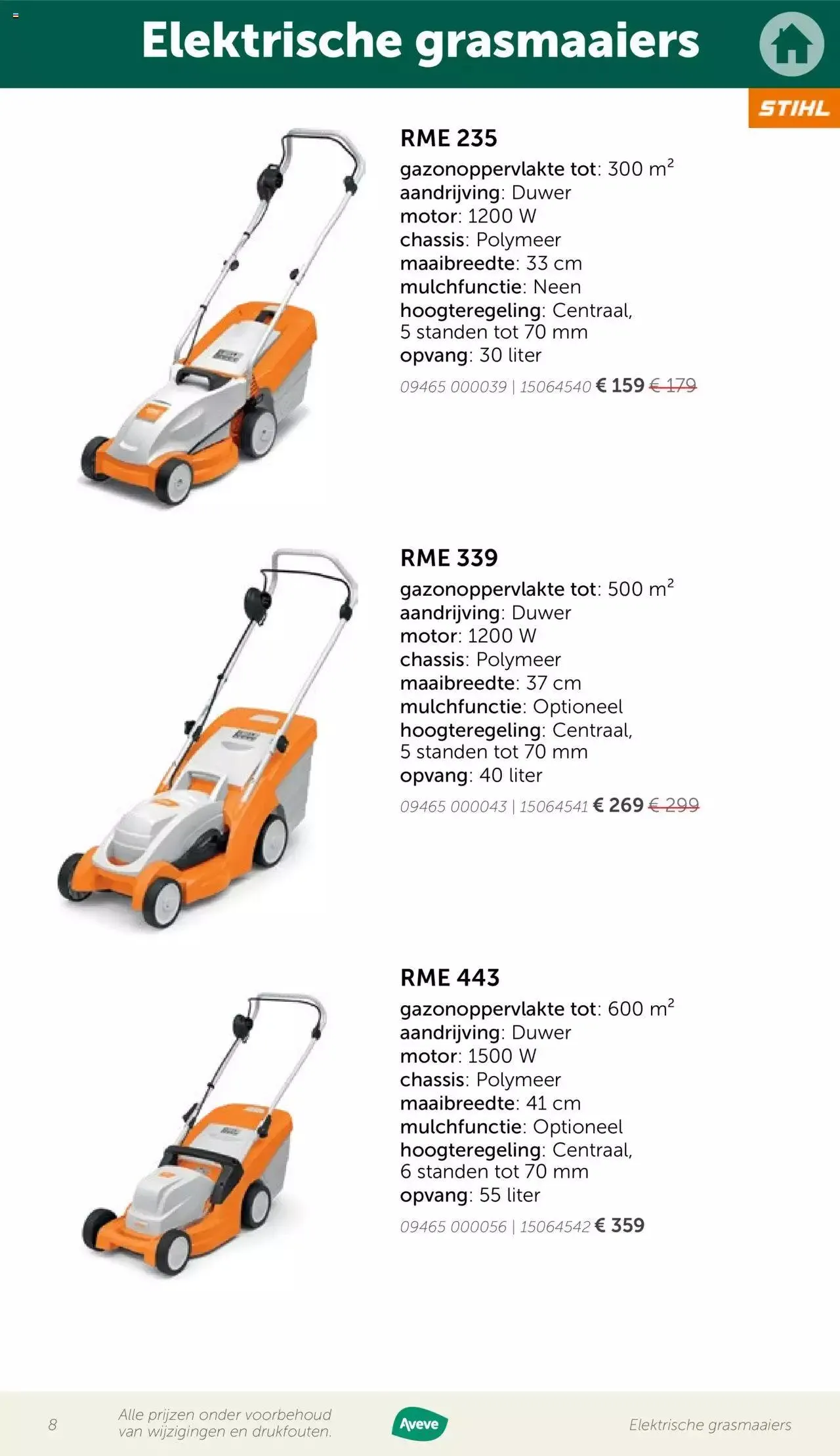 Aveve folder - Gids tuinmachines van 12 mei tot 31 december 2023 - folder pagina 8