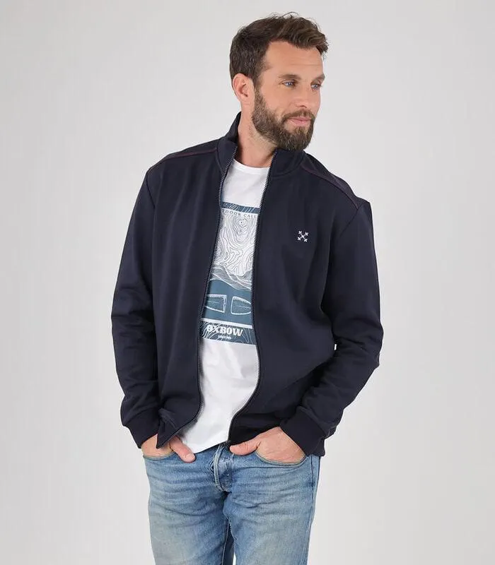 Basic sweater met rits P0SAKOP