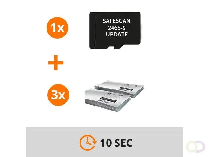 Software update Safescan 2465-S + reinigingsset