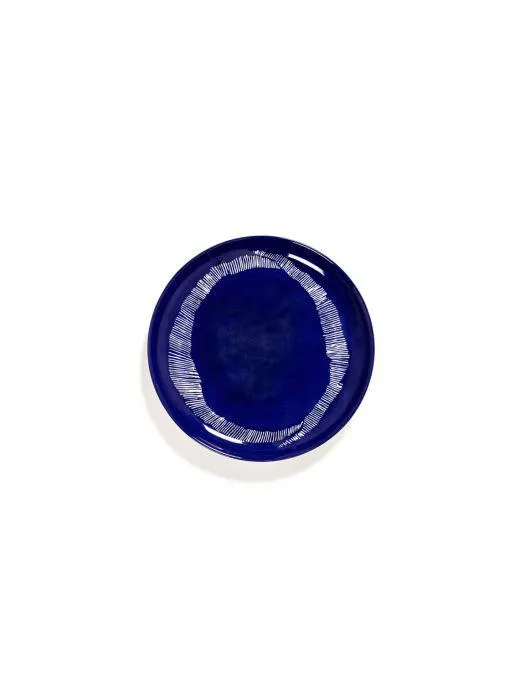 Bord Feast M Lazuli swirl-stripes wit