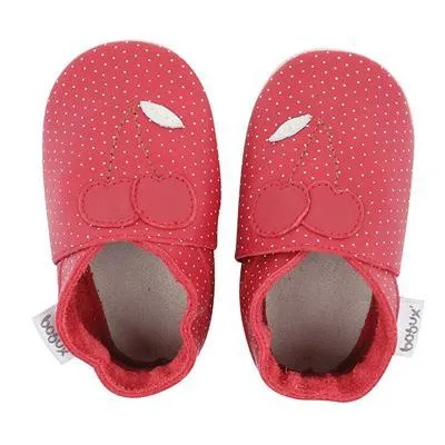 Bobux Soft soles giants - red cherry dots