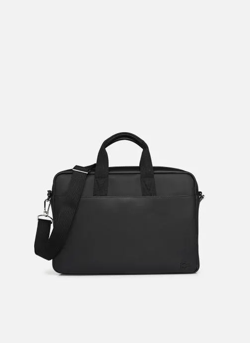 Lacoste Recycled Piqué Laptop Bag Zwart