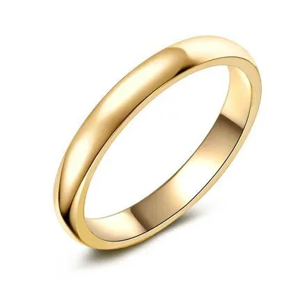 Ring in goudkleurig edelstaal, 3 mm, blinkend