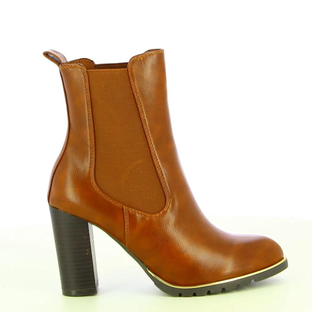 Ken Shoe Fashion - Camel - Enkellaarzen