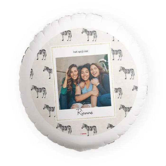 Ballon | Het spijt me | met eigen naam en foto