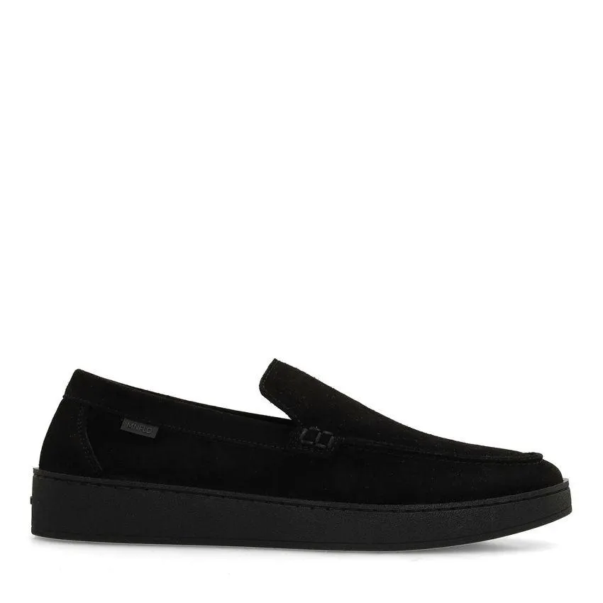 Zwarte suède loafers