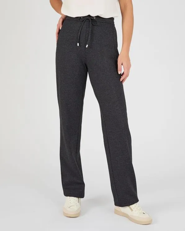 Pantalon tricot jacquard pull-on