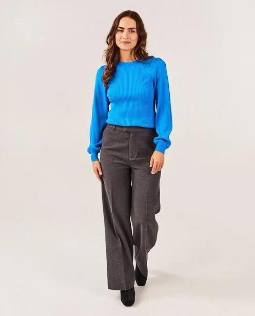 Fijn gebreide trui met rib