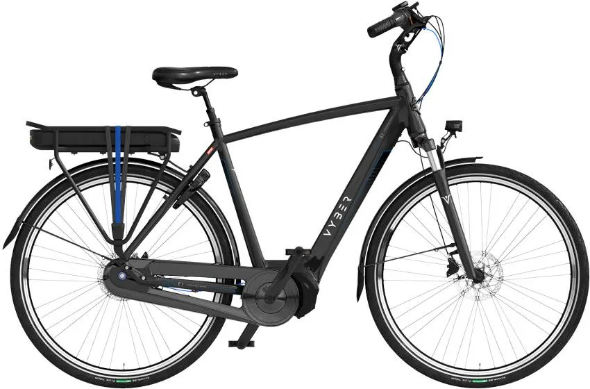 Vyber Ride E1 630Wh 28 Inch Heren 7V Hydraulische schijfrem Zwart/Blauw