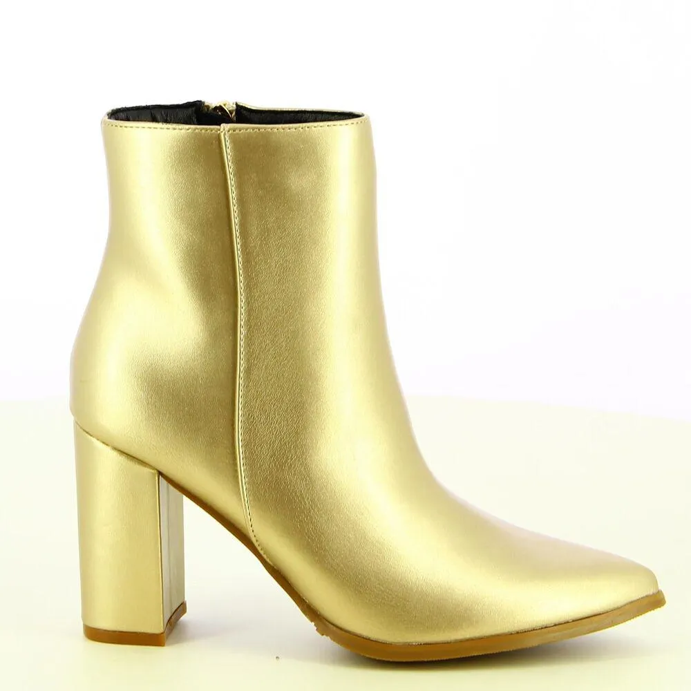 Ken Shoe Fashion - Goud - Enkellaarzen