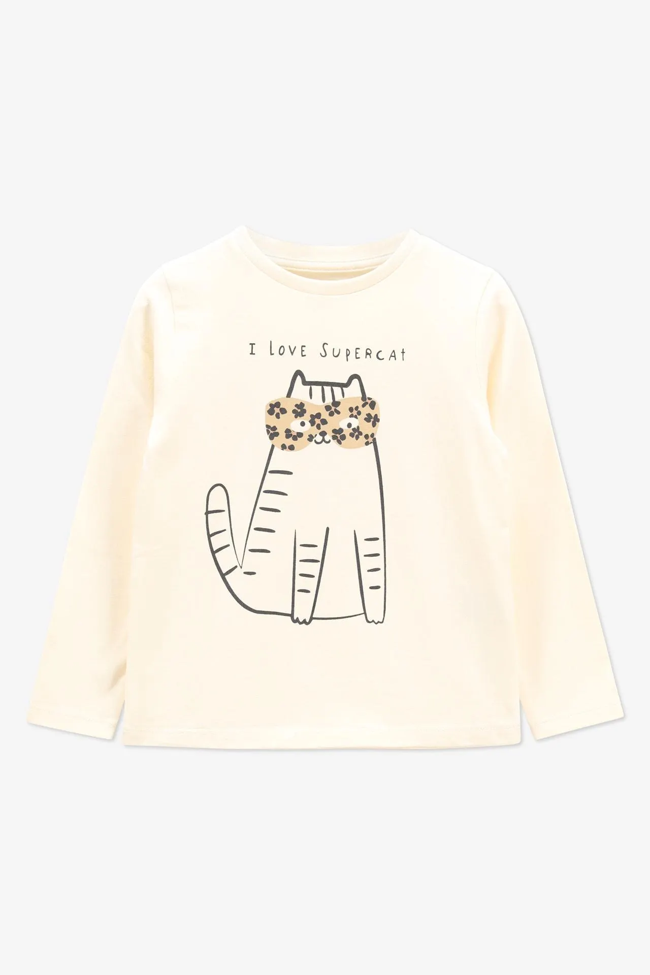 Ecru T-shirt I love Supercat