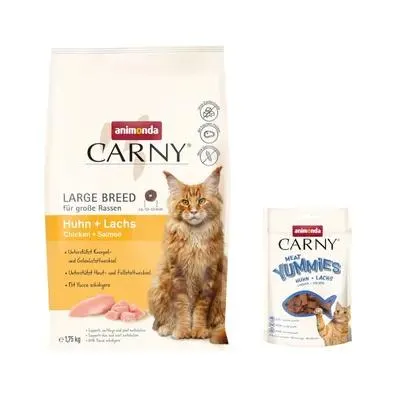 animonda Carny 1,75 kg + friandises Adult Meat Yummies 50 g en cadeau !