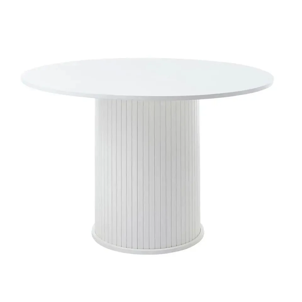 Eettafel Wit Eikenhout - Rond - Ø120x75cm - Nola