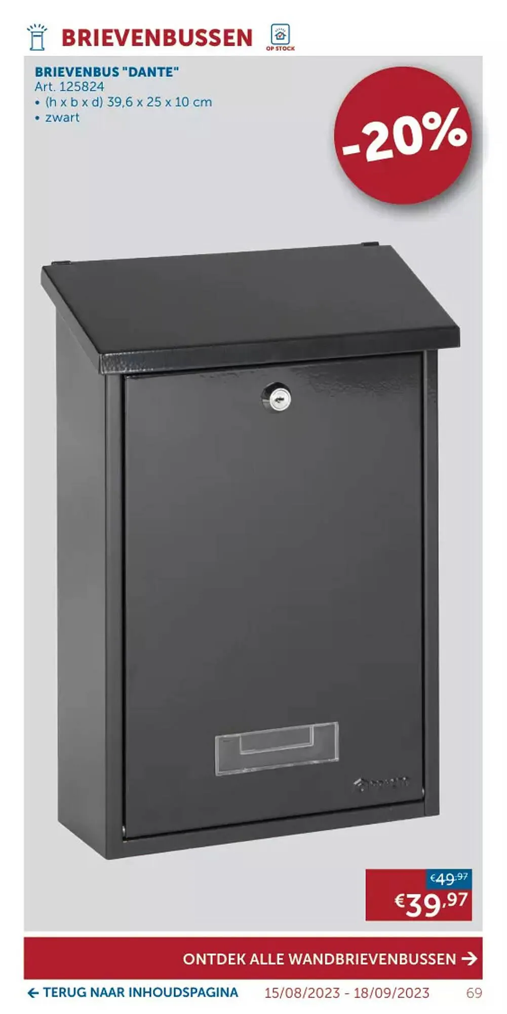 Zelfbouwmarkt folder van 15 augustus tot 18 september 2023 - folder pagina 69