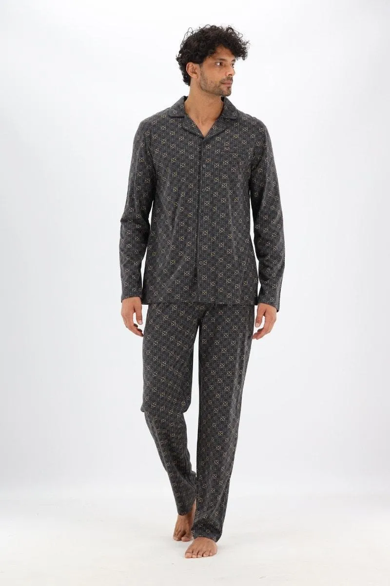 Zwart geprinte pyjama