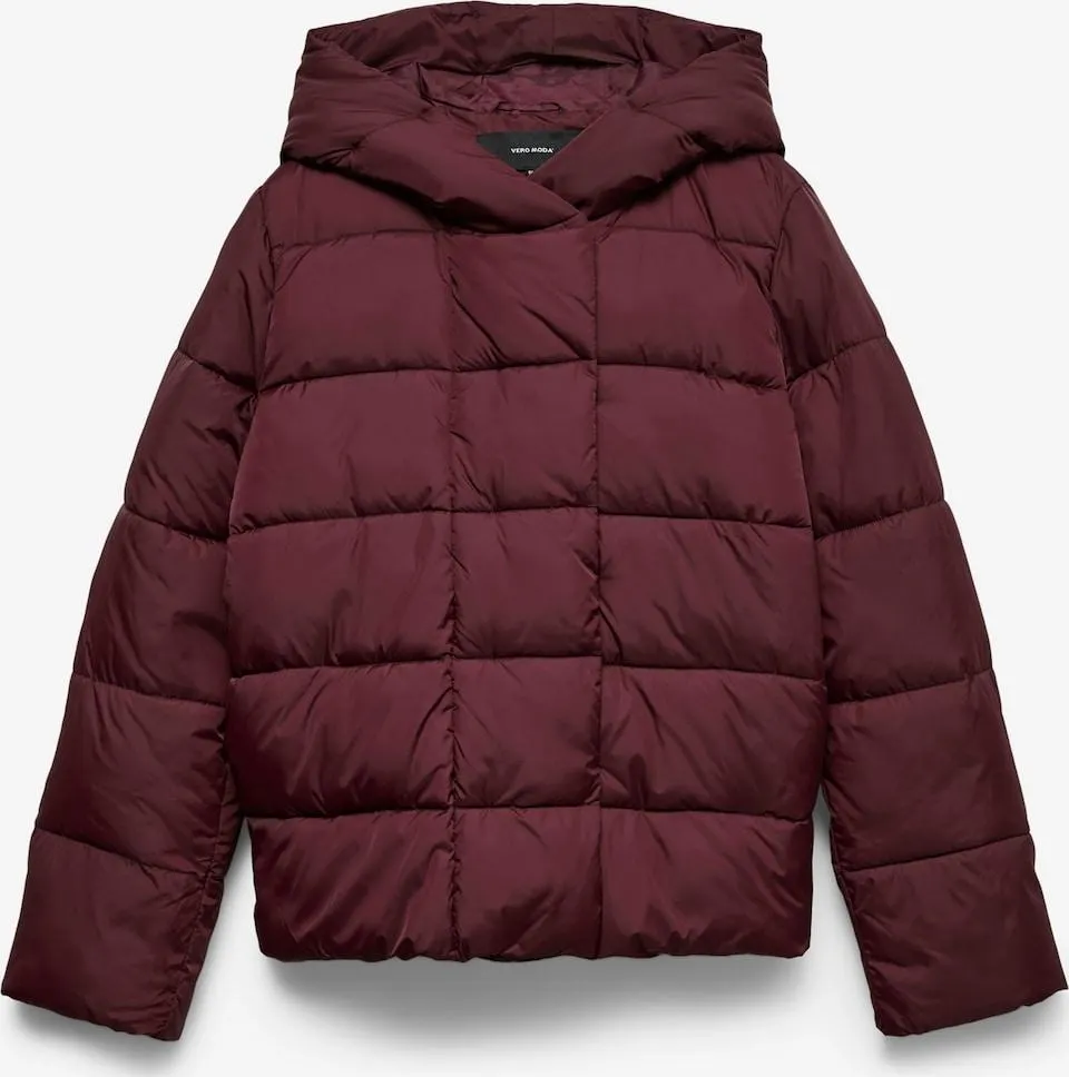 VERO MODA Winterjas 'VMBELINDA' in Wijnrood