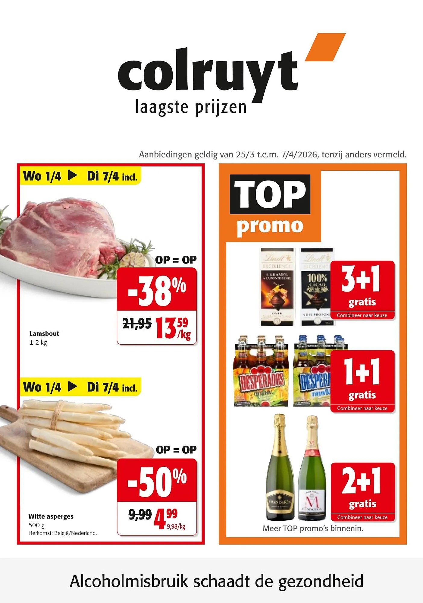 Colruyt folder van 25 maart tot 7 april 2026 - folder pagina 1