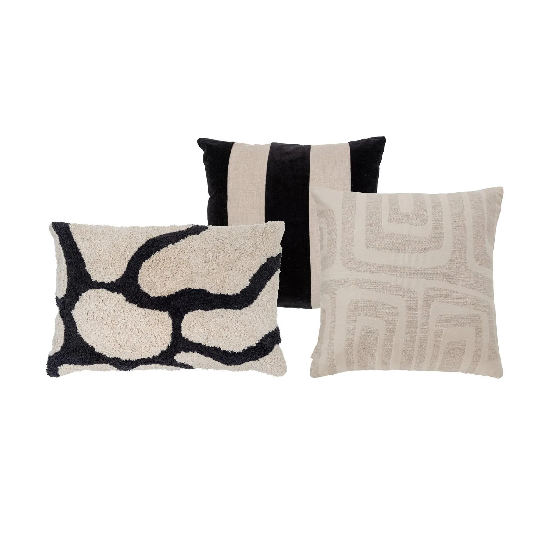 by fonQ Sierkussen Set van 3 - Flora - Stripe - Groovy