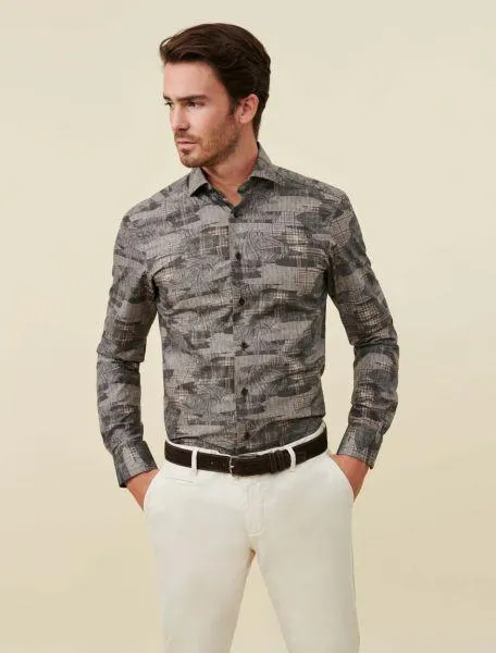 Lazano Overhemd Donkerbruin