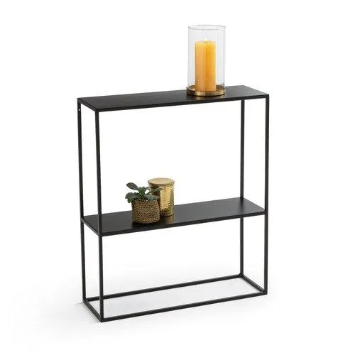 Console métal acier double plateau, Hiba