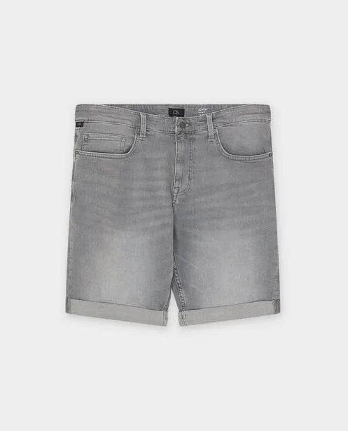 Grijze jeansshort, regular fit
