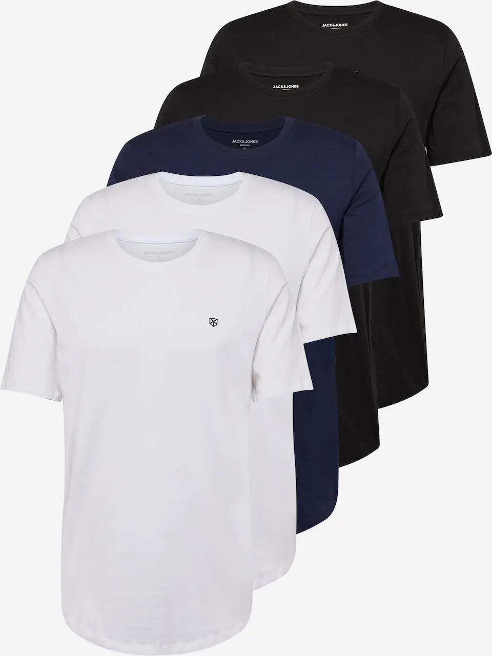 Jack & Jones Premium Shirt 'JPRBLABrody' in Nachtblauw, Zwart, Wit