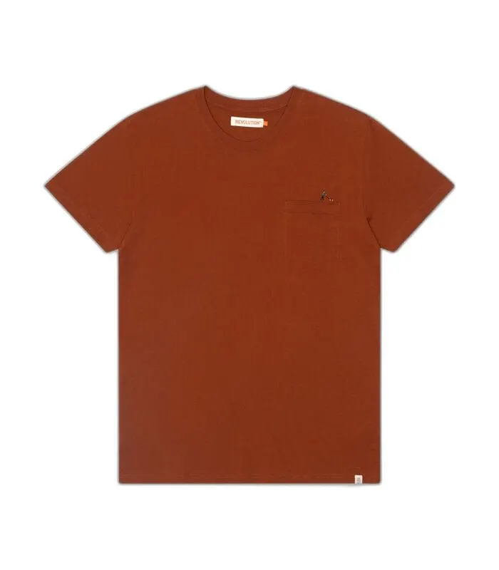 T-shirt met zakje en borduursel