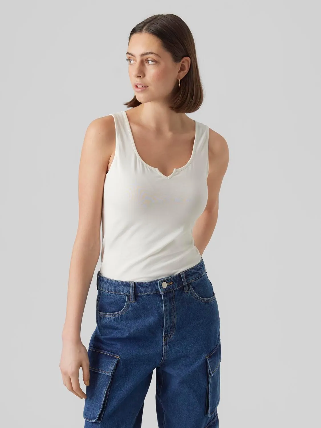 Regular fit Vierkante hals Top