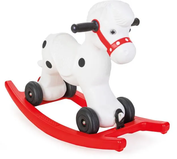 Pilsan Musikaal hobbel- en looppaard wit/rood